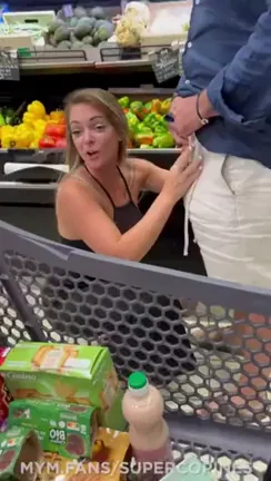 Grocery Store Slut Sucks Cock in Public 🛒🍆💦