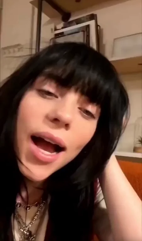 Billie Eilish's Sultry Kitchen Whisper: Lips Dripping Tease