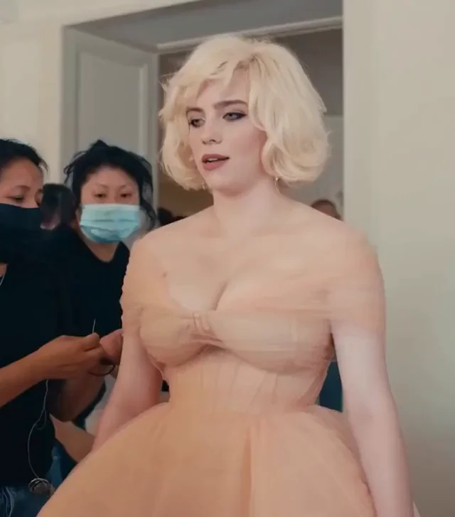 Billie Eilish Blonde Bombshell Cleavage Tease