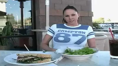 Gianna Michaels' Hot 2000s Cowboys Jersey Tease at Lunch