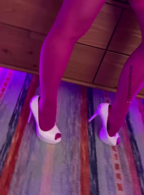 42-Year-Old Milf's Fishnet Tease in High Heels