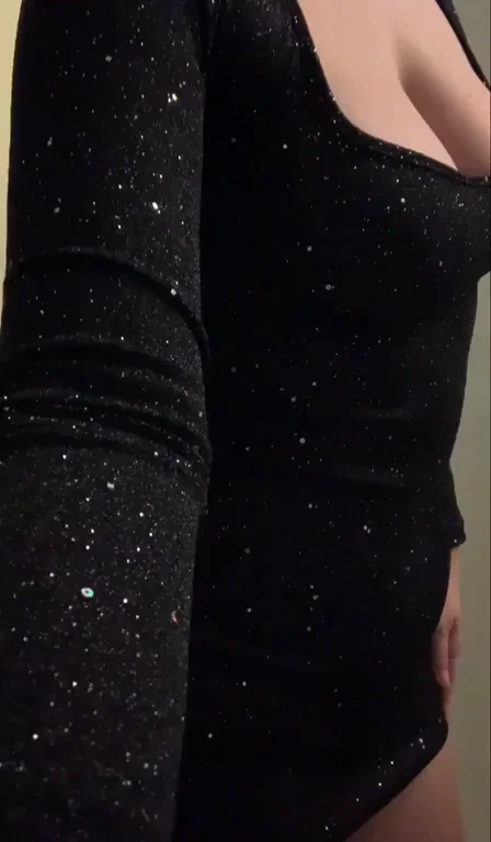 Candy Shop Slut in Sparkly Laced Bodysuit 💦✨