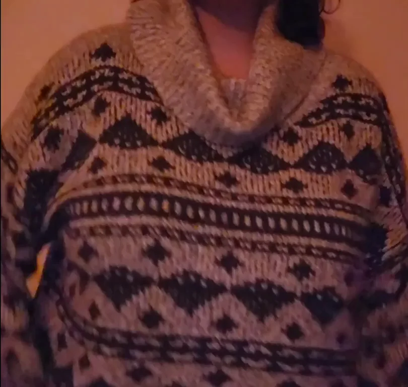 Sweater Tease Hides Massive Titty Drop Surprise