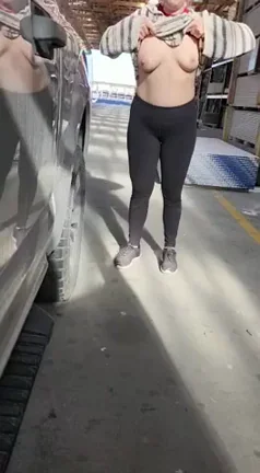 Flashing My Perky Tits at Menards Car Wash - Hold the Moan Dare!