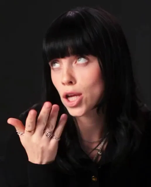 Billie Eilish Lookalike Sticking Out Her Slutty Tongue