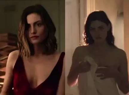 Phoebe Tonkin's Sultry Slip: Red Dress Tease to Bare Tits Reveal