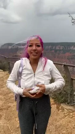 Guess Where This Latina Slut Flashed Her Tits! 🌄🍑💦