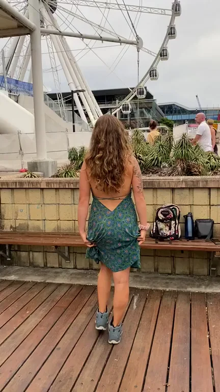 Showing off my ass while visiting Brisbane
