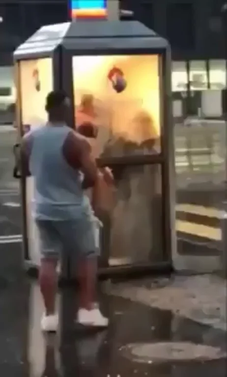 in the phone booth