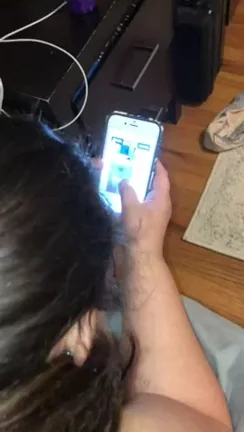 Sexting other guys while hubby uses me!