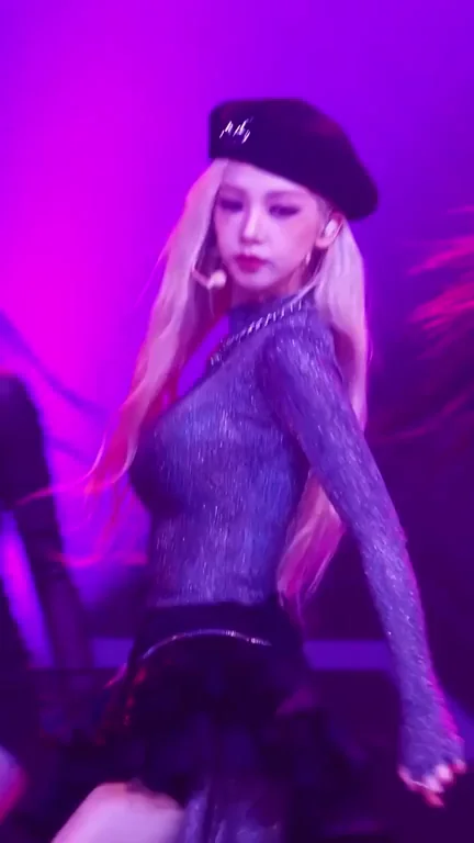 Karina's Beret Tease: Big-Tit K-Pop Slut Shines