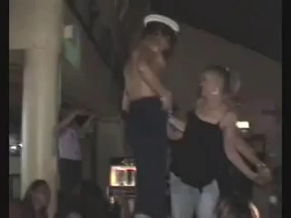 Blonde Slut Devours Stripper's Thick Cock in Wild CFNM Party 🍆💦