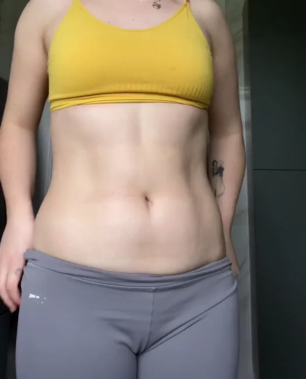 There's something hiding underneath my yoga pants|