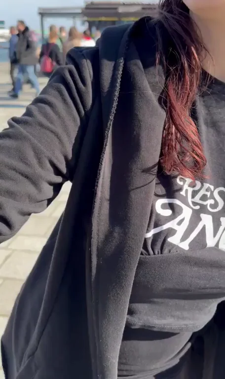🔥 Slutty Stroll: Flashing Tits in Public 😈
