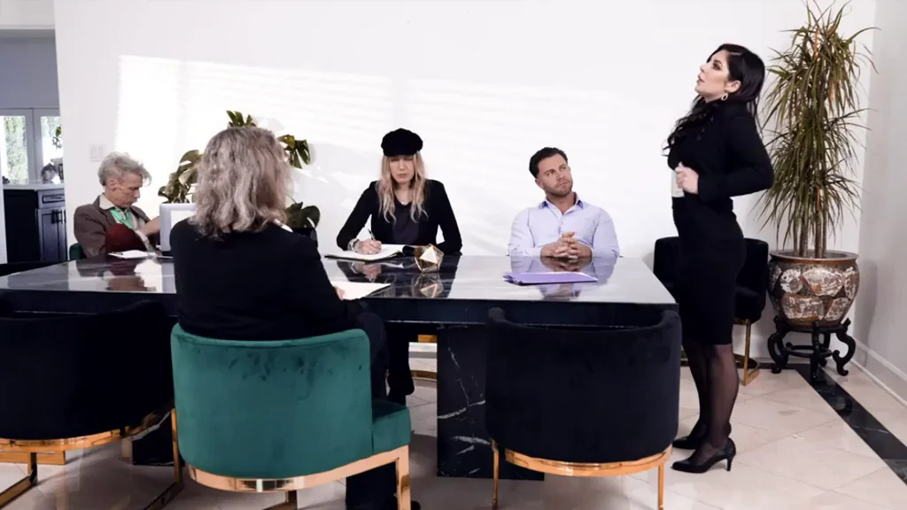 Office Freeuse Teamwork: Keira Croft's Sloppy Boardroom Blowbang