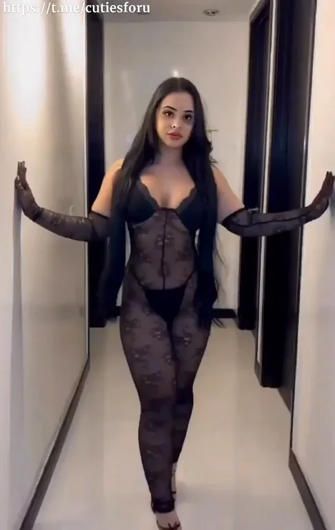 🔥 Sexy Latina Slut's Black Mesh Bodysuit Try-On Tease 😈