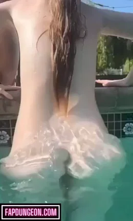 TikTok Teen's Juicy Wet Ass Tease by the Pool