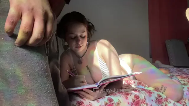 I told him not to interrupt me when I'm studying but draining his balls was more important