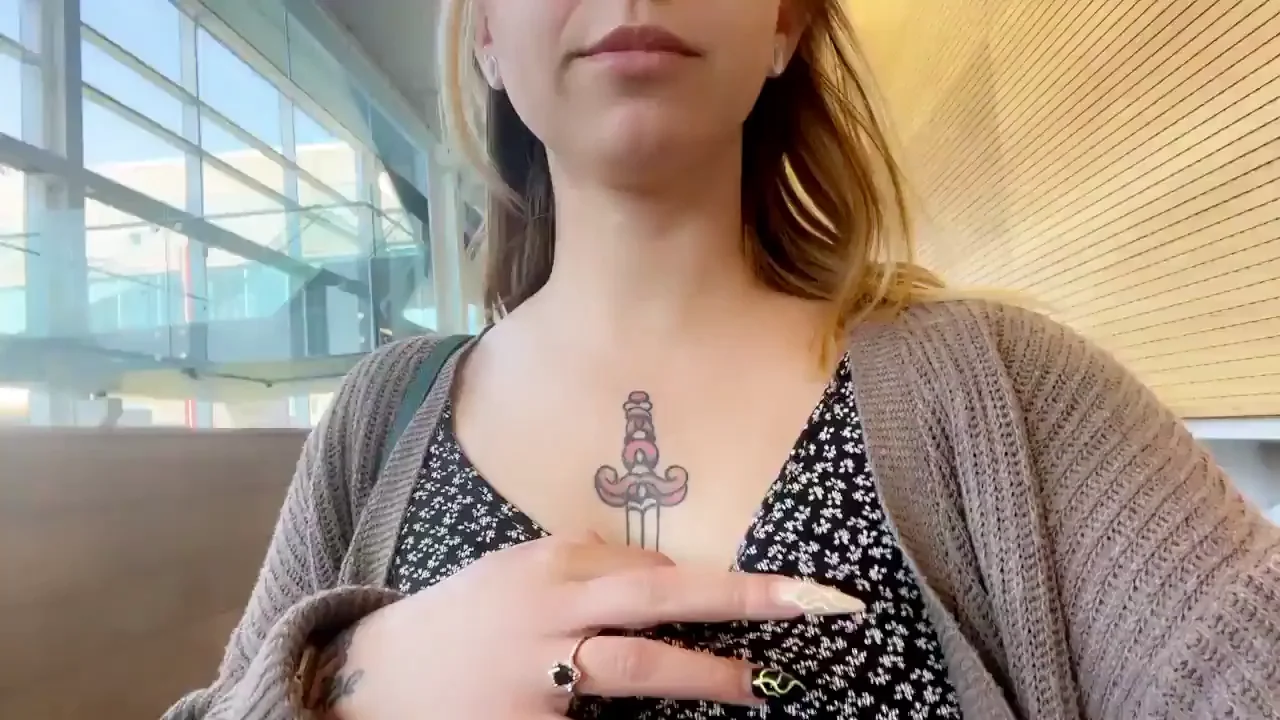 College Slut's Summer Class Tease: Tattooed Cleavage POV