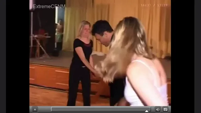 Jeff's Massive Cock Throatfucks Two Clothed Blondes on the Floor 😈🍆💦