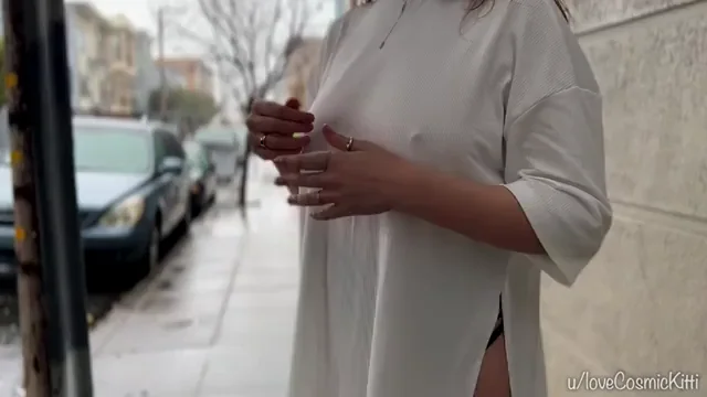 🔥 Daring Street Dress Swap with Slutty Friend Flash 😈