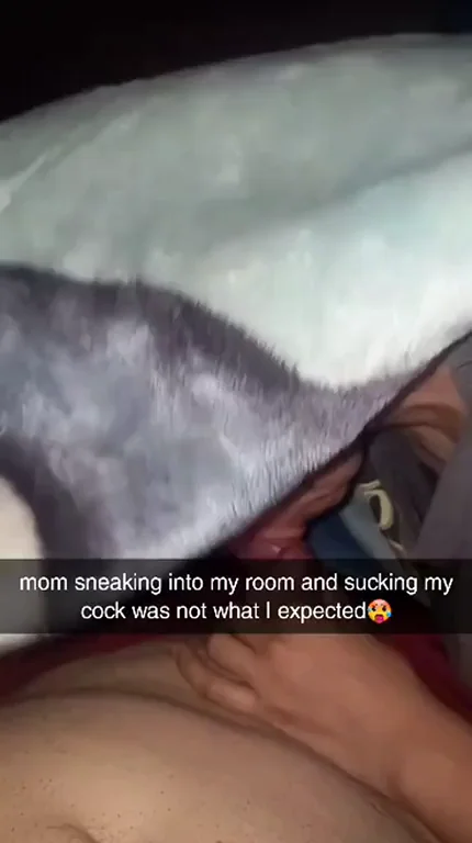 😈 Mommy Sneaks In & Slurps Son's Surprise Cock 💦