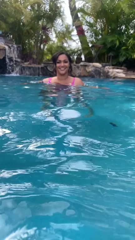 Ebony Bombshell's Massive Tits Explode Bigger Underwater Tease