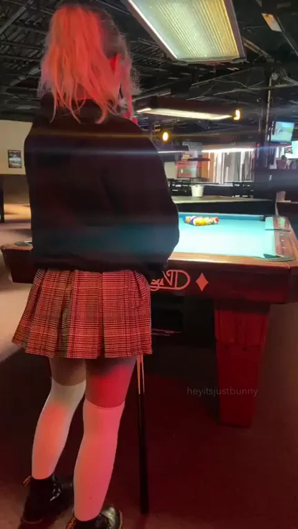 Sucky Pool Skills But Killer Ass Tease in Public Bar 🔥🍑