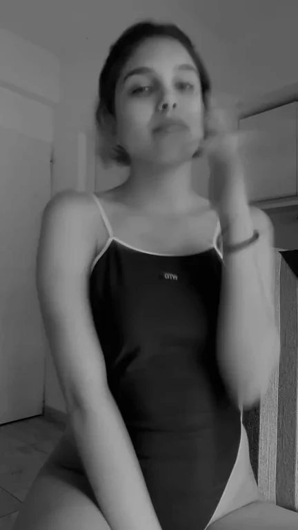 Good Fumes 😮‍💨🔥 Stoner Babe in Slick Swimsuit