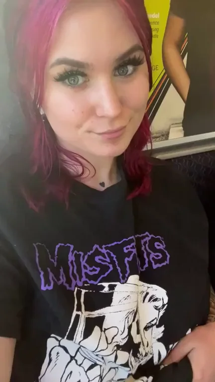 Teasing all the men on the train to school