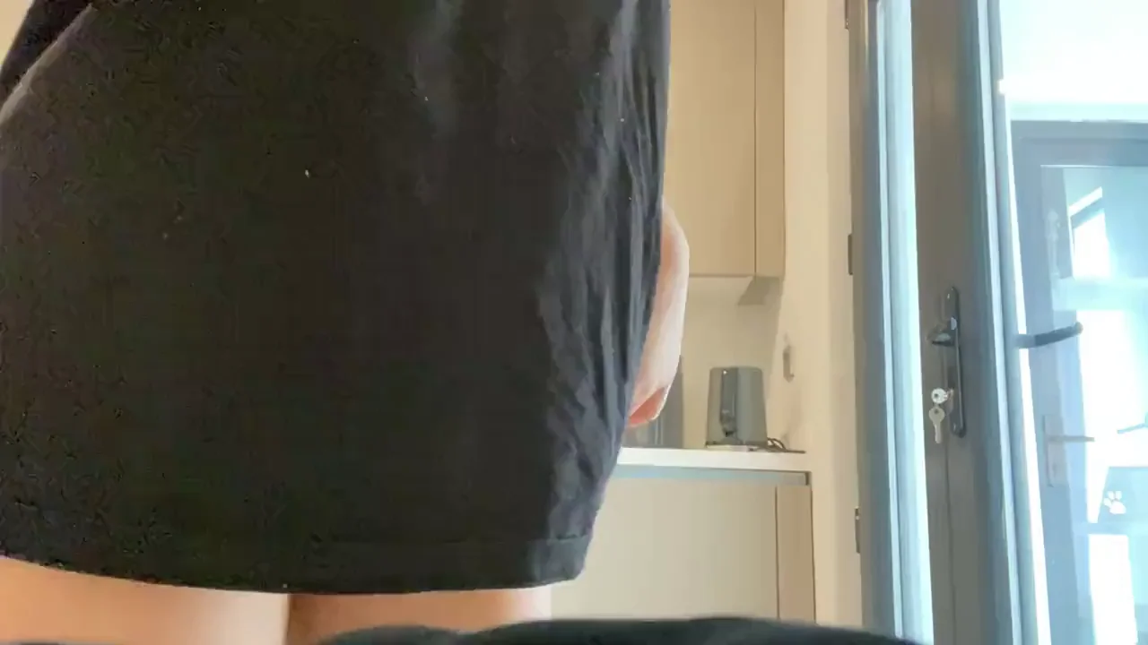 Kitchen Heartthrob: Epic Ass Tease in Lacy Black Thong