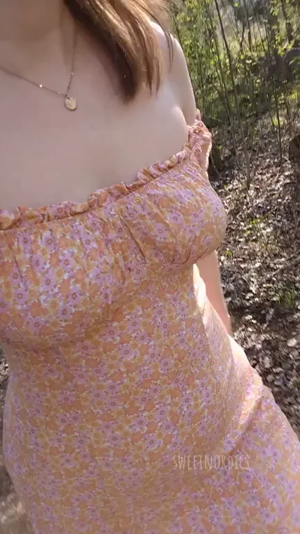 Sunny Stroll in My Teeny Floral Dress 🌸👗 [F]