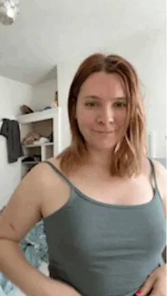 Small and perky, so you gotta watch carefully for the drop 😁…[OC]