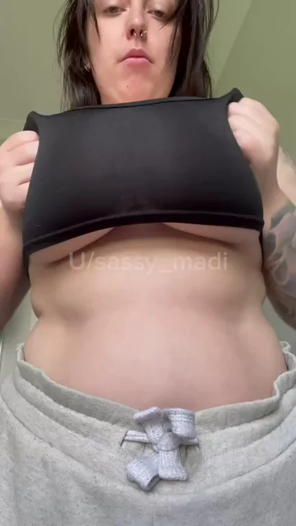 Aussie BBW Tease: Massive Natural Tits Spill Out for You