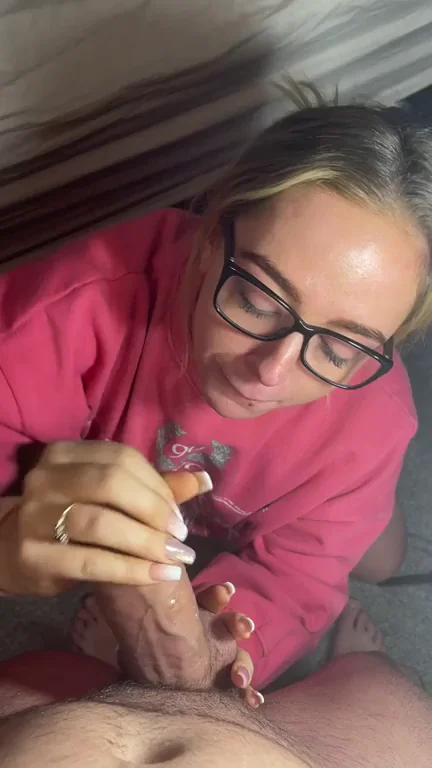 CeeCeeFoxy's IG Handjob Tease: Glasses Slut Milks Thick Cock