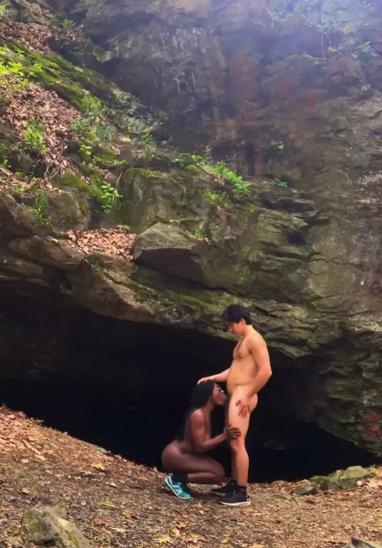 I was feeling so nervous sucking his cock out here