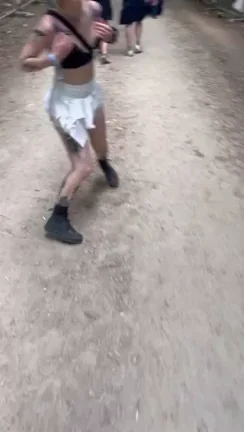 here I am with my tits out at Leeds festival| 👆€