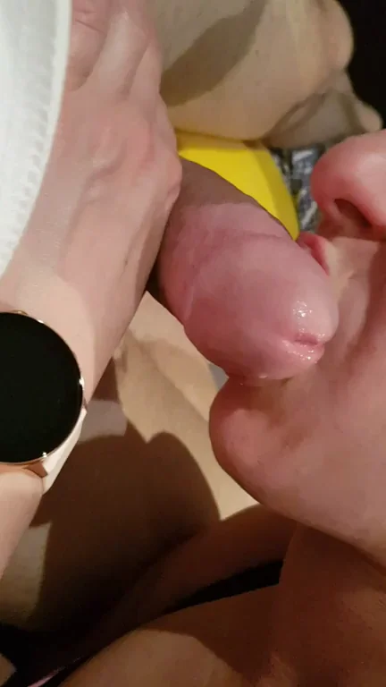Naughty MILF Wife Slurps Neighbor's Thick Cock 💦👅