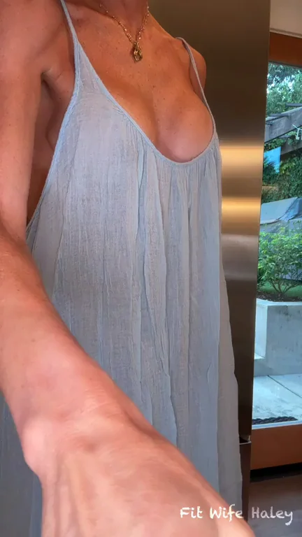 Today I wore this dress with no panties and kept flashing other dads behind my husband's back