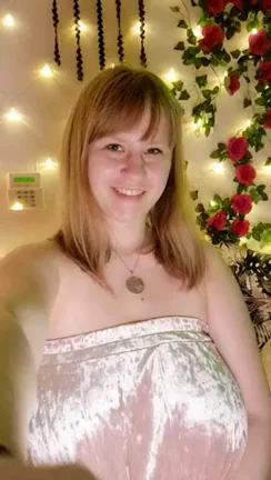 A few magical incantations and already my huge boobs are naked. Heh