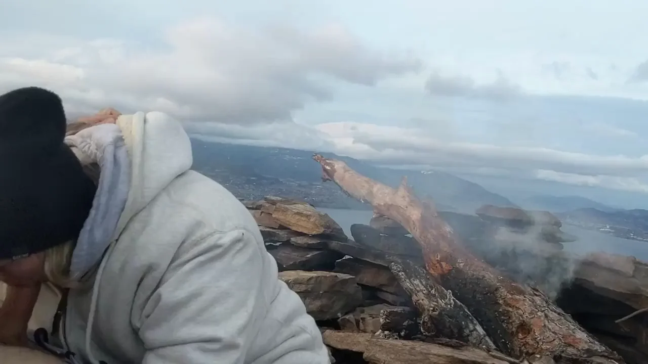 Blonde Slut's Epic Cliffside Head with Killer View