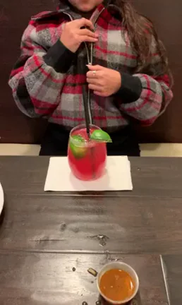 I was kinda nervous because the restaurant was so busy! [GIF]