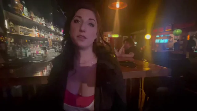Just showing off in a public bar|I think woman behind us was on to us|she looked up when she hear the word "swinger"