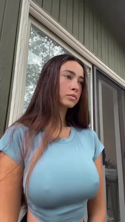 babe in blue crop top