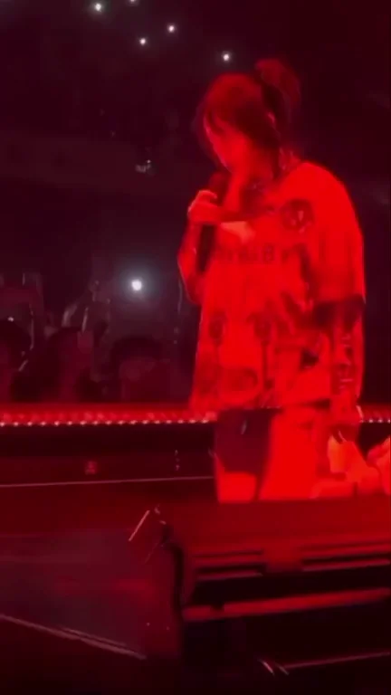 Billie Eilish Crawls Hot on Tokyo Stage