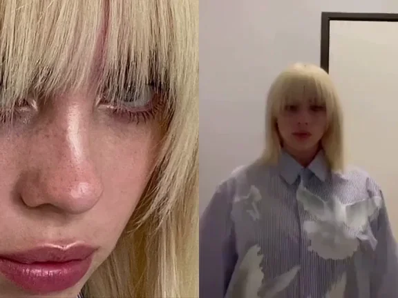 Blonde Billie Bangs Tease 💋🔥