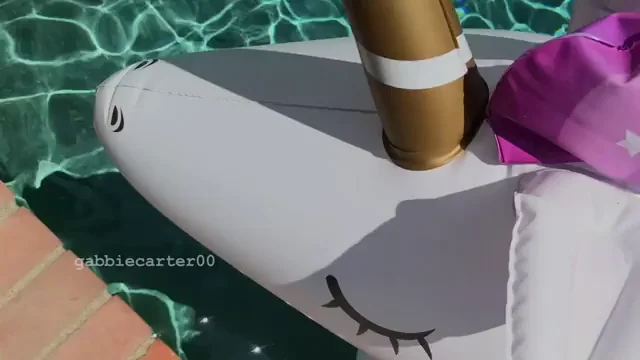 Gabbie Carter's Unicorn Float Titty Flash Splash