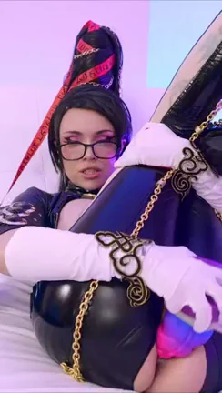 Octokuro as Bayonetta Teases Huge Tits & Juicy Pussy in Shiny Latex 😈🍑