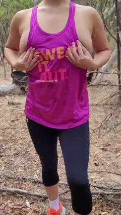 Daredevil Tits Flash in the Wild Outdoors [GIF]