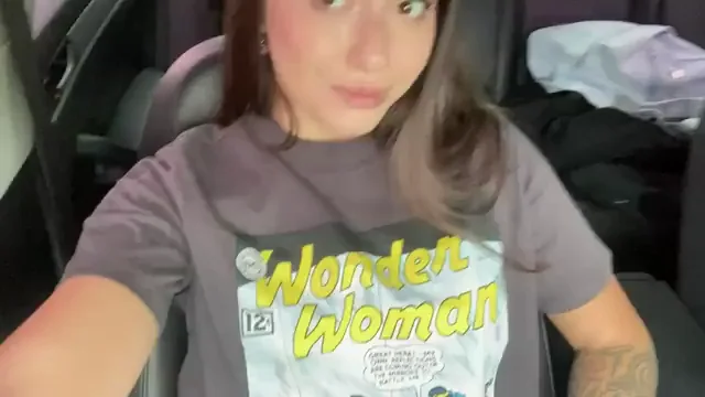 Public Car Tease: Perky Slut Flashes Tits to Make You Explode Tonight